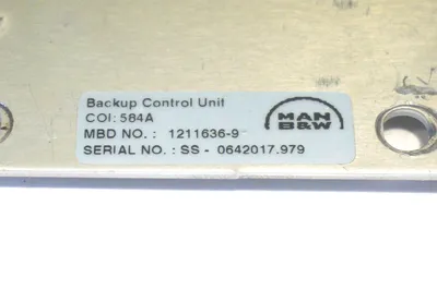 USED MAN DIESEL 1211636-9 BACKUP CONTROL UNIT 12116369