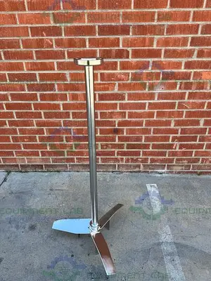 USED SCHOTT AG 316 STAINLESS STEEL IMPELLER 58" HEIGHT  X 6" FLANGE FITTING