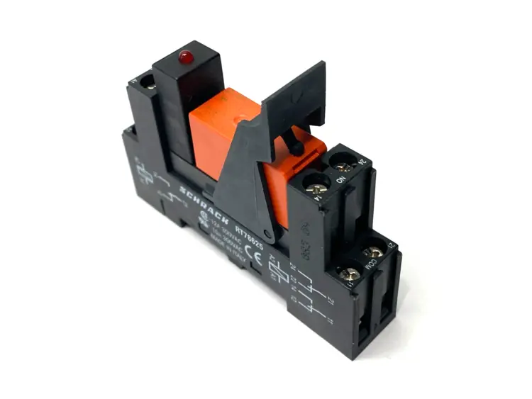 Used Schrack Power Socket Base 300VAC 12A w/ RT424024 Relay 24VDC Relays & Switches Michigan US | Maverick Industrial Sales #1393002
