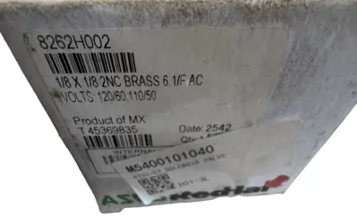 NEW ASCO 8262H002 SOLENOID VALVE 1/8 X 1/8 120/60,110/50