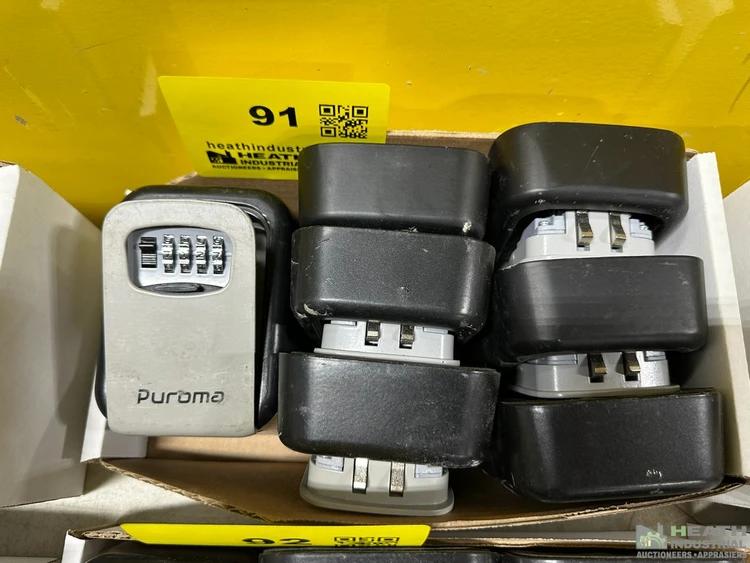 Used _UNKNOWN_ (8) ASSORTED PUROMA KEY LOCK BOX OPEN - COMBINATION ABLE TO BE RESET Locksmith Equipment/Supplies Illinois US | Heath Industrial Auction Services #1573485