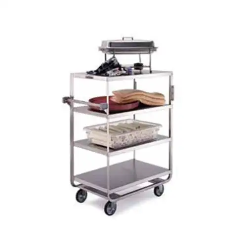 Lakeside 545 Queen Mary Cart - 4 Levels, 700 lb. Capacity, Stainless, Flat Edges