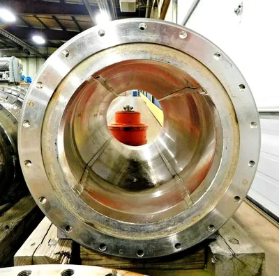 Bird 3900 (24 x 96) decanter centrifuge parts, 316L SS.