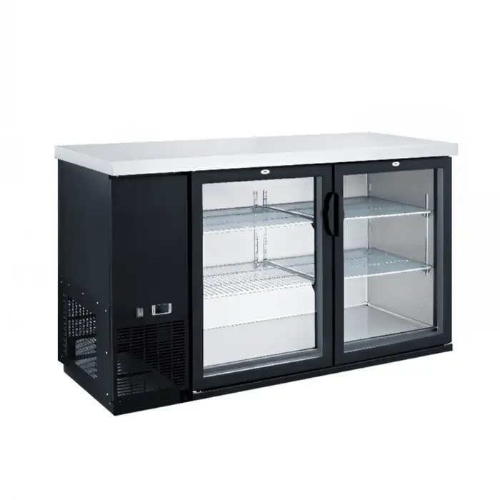 Compass DBB-48H2 49" Refrigerated Back Bar Cooler, Hinged Glass Doors