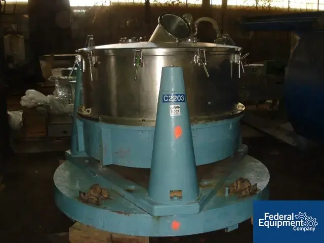 Used Sharples 60" X 20" Sharples Basket Centrifuge, 316 S/S Centrifuges Ohio US | Federal Equipment Company #125454