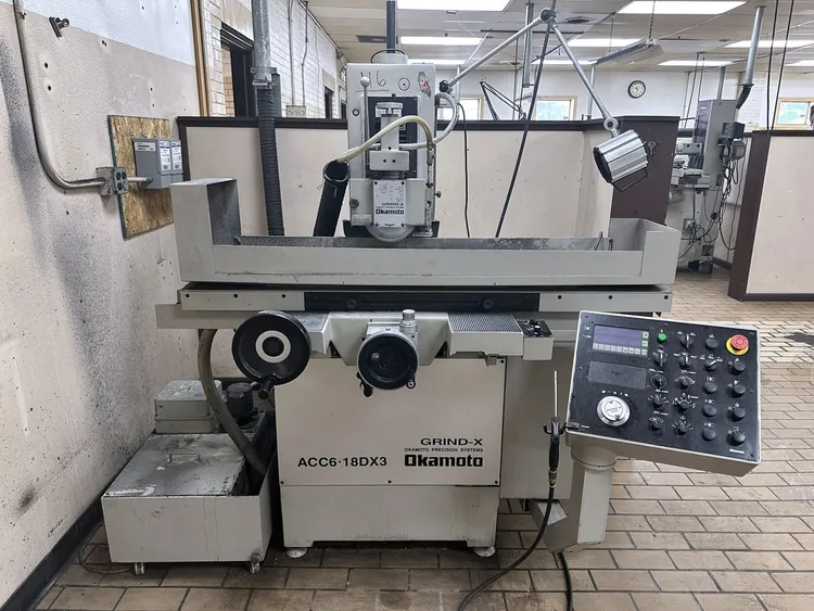 Used 2018 Okamoto ACC 618 DX3, 2018, 3X AUTO FEEDS, PROG. AUTO IDF Reciprocating Surface Grinders New Jersey US | Machinery Values #372011