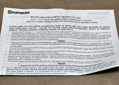NEW Hayward TB1300S