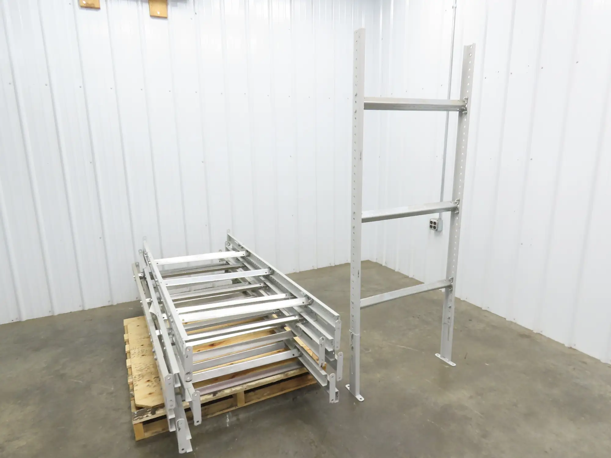 30"W Conveyor Leg Floor Support 66-5/8"-76-5/8"H  Lot of 10  White