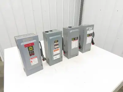 Square D H361 Safety Disconnect Switch Fusible 30A 600VAC 3P Lot Of 4