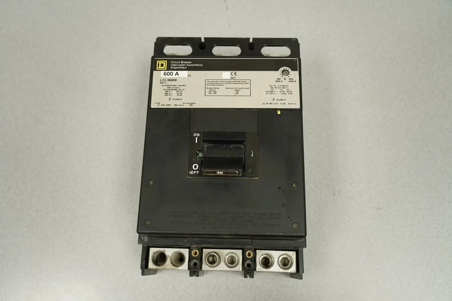 Used Square D LCL 36600 Circuit Breakers Alberta CA | Stan Canada #1344110