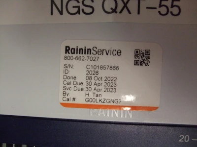 USED RAININ E4 XLS