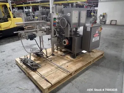 Used Lakso Model 300 Twin Head Cotton Inserter – 300 BPM, Timing Screw, Slat Conveyor, Serial# 171