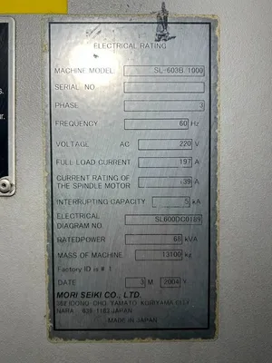 Used 2004 MORI SEIKI SL-603B/1000 CNC Lathes California US | MachineStation #947323