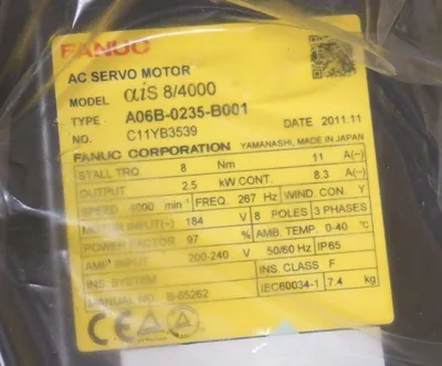 NEW FANUC A06B-0235-B001 SERVO MOTOR AIS8/4000 A06B0235B001