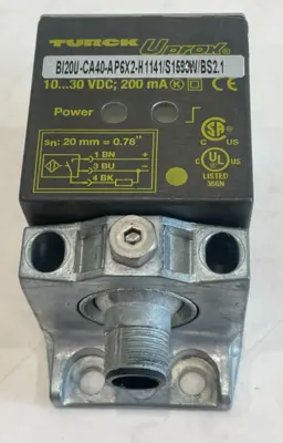 NEW TURCK BI20U-CA40-AP6X2-H1141/S1590 W/BS2.1 SENSOR 10-30VDC 200MA