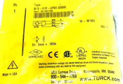 NEW TURCK BI5-G18-AP6X INDUCTIVE SENSOR 50MM BI5G18AP6X