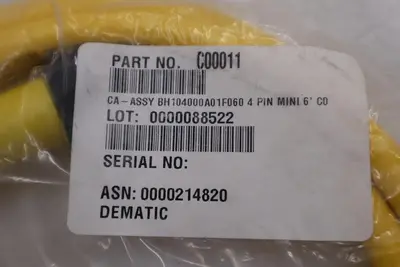 NEW BRAD HARRISON 104000A01F060 CORDSET 4 PIN 600V FEMALE STOCK H836