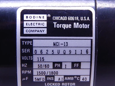 Used BODINE _UNKNOWN_ A.C. Motors Texas US | OCO Industrial #1599799