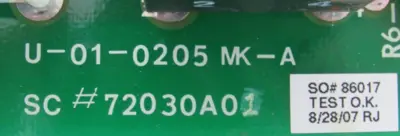 USED AJAX MAGNETHERMIC 72030A01 CIRCUIT BOARD U-01-0205MK-A