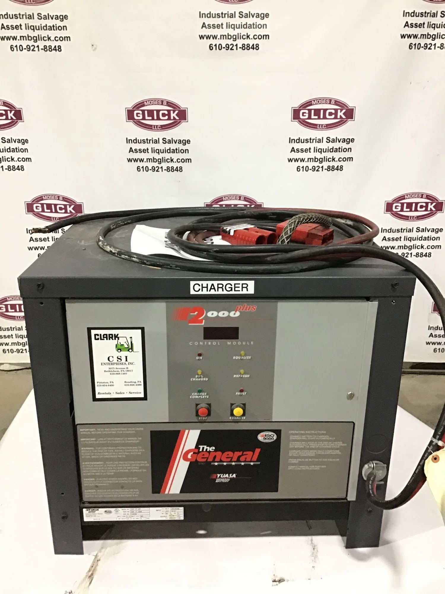 Yuasa General 2000 Plus TGN-12-865 24V Forklift Battery Charger