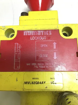 Numatics MVL32G04AY Lockout Valve 150 PSIG (10.3 Bar) Maximum Operating Press