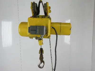 Robbins & Myers 1/2 Ton Electric Cable Hoist 220/440V 3Ph 13' Lift 16FPM Trolley