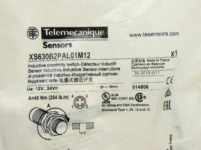 Telemecanique XS630B2PAL01M12 Inductive Proximity Switch 30MM Barrel
