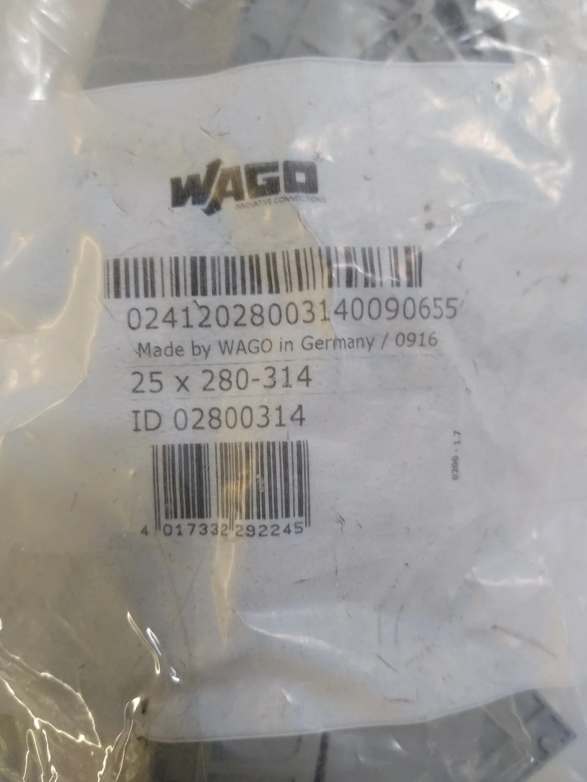 NEW WAGO 280-314 02800314