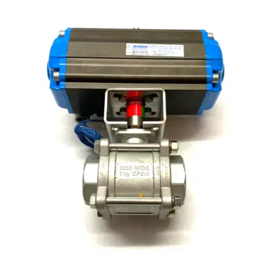 New | in-Stock MARWIN UT SERIES PNEUMATIC BALL VALVE ACTUATOR ASSEMBLY 1-1/2" 3-WAY Linear Actuators | Maverick Industrial Sales #1113086