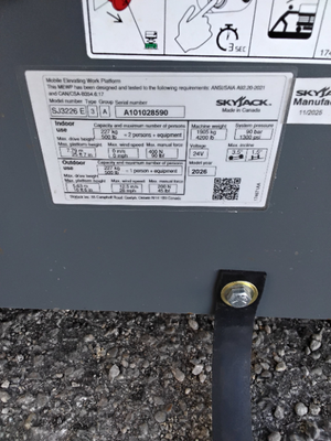 NEW 2026 Skyjack SJ3226E