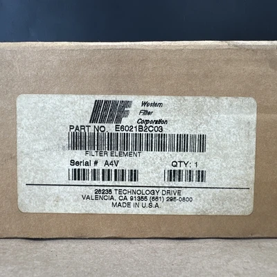 New | in-Stock WESTERN FILTER E6021B2C03 Cartridge Filters Indiana US | J&J Industrial Supply #1208959