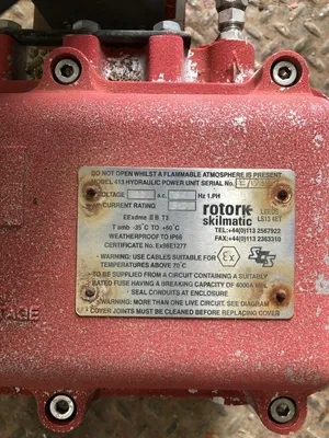 Rotork-Skilmatic 413 Hydraulic Powered RCI230-SCR Scotch Yoke Actuator 100PSI