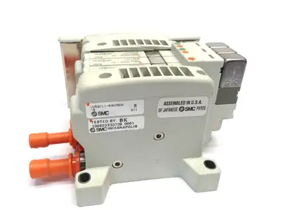 USED SMC PNEUMATIC SOLENOID MANIFOLD W/ D SUB CONNECTOR
