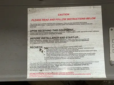 Used AMERICAN FAN COMPANY QBCS122 Miscellaneous MRO Ohio US | HGR 24 #1503707