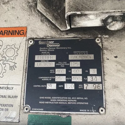 Gardner Denver 25 HP Compressor