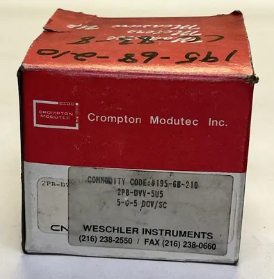 New | in-Stock WESCHLER INSTRUMENTS 2PB-DVV-5V5 Voltmeters Ohio US | Surplus Asset Holdings #1227803