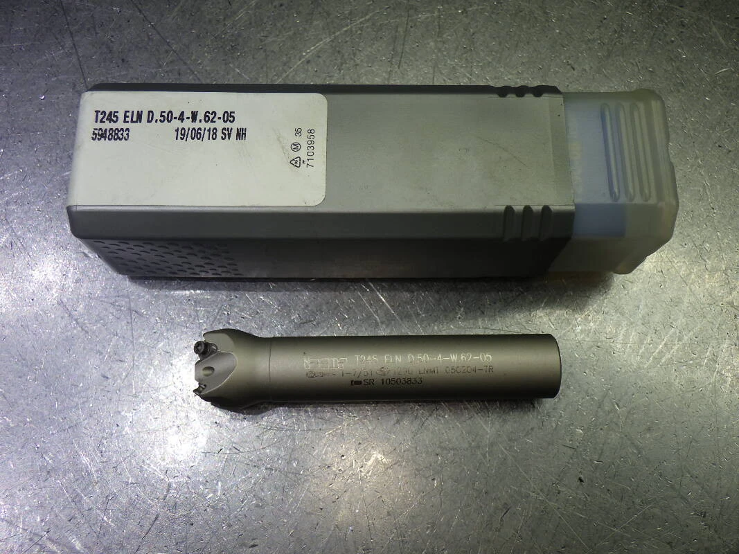 Iscar 1/2" 4 Flute Coolant Thru Chamfer Mill T245 ELN D.50-4-W.62-05 (LOC2903D)