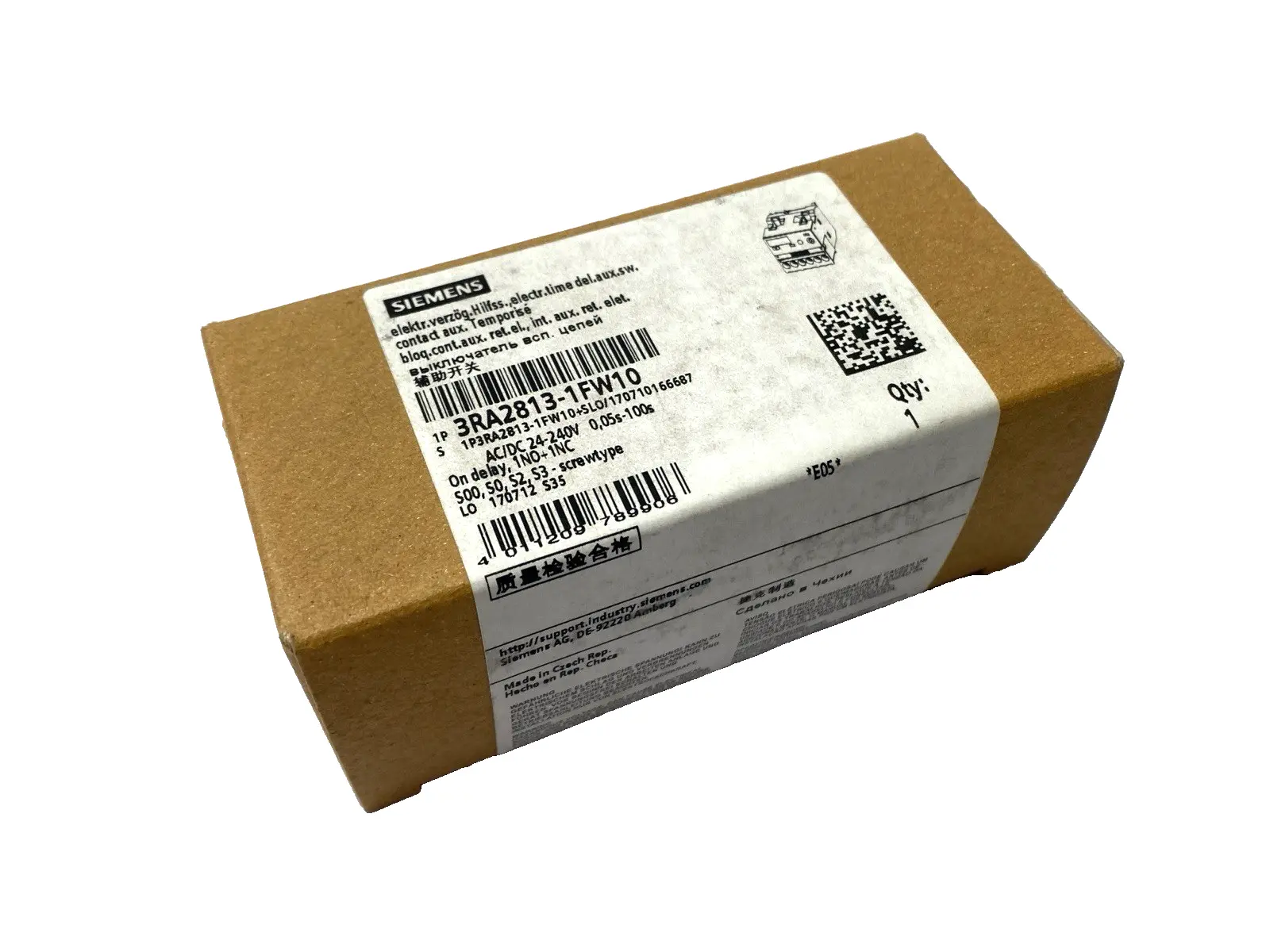 NEW SIEMENS SOLID STATE TIME-DELAYED AUXILIARY SWITCH 24-240V AC/DC