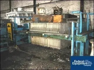 Used EDWARDS & JONES 47.24" (1,200 MM) Edwards & Jones Filter Press, 38.46 Cu Ft, Polypropylene Filter Presses Ohio US | Federal Equipment Company #129968