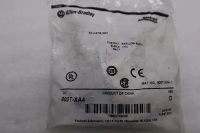 NEW AB Allen Bradley 800T-XA4 Contact Block Shallow Block STOCK H1533A