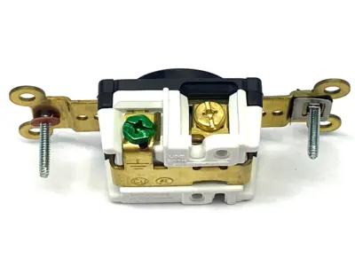 New | in-Stock Hubbell Brown Straight Blade Single Receptacle 2-Pole 3-Wire 250V 20A Electrical Fittings Michigan US | Maverick Industrial Sales #1402534