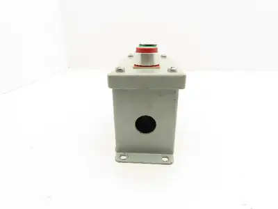 Rittal Electromate E7PBGM Pushbutton Box Enclosure Red and Illuminated Green