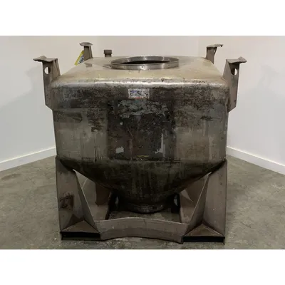 Used 1000 Liter (35 cu. Ft) IBC Matcon Stainless Steel Portable Tote Bin