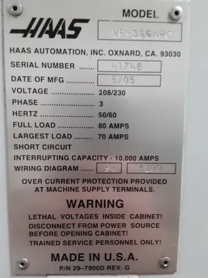 2005 HAAS VF-3SSAPC Vertical Machining Centers | Liberty Machine Works LLC (7)