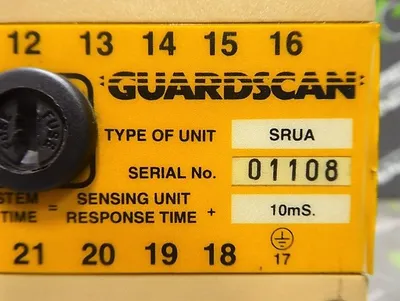 Guardscan SRUA Safety Relay 24 VDC 110/230 VAC 50/60 Hz 10mS Used