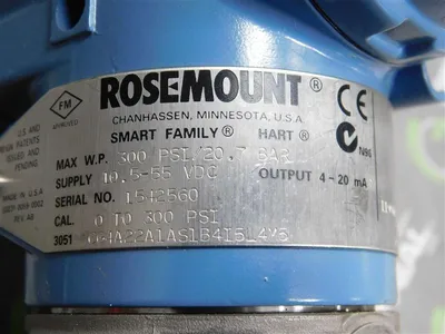 Rosemount 3051CG4A22A1AS1B4I5L4M5 Gage Pressure Transmitter –14.7 to 300psi New No Box