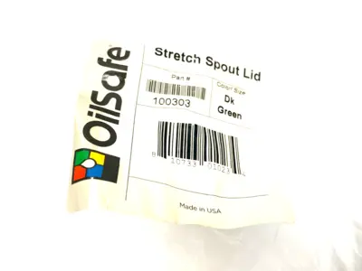 NEW OILSAFE STRETCH SPOUT LID, DARK GREEN