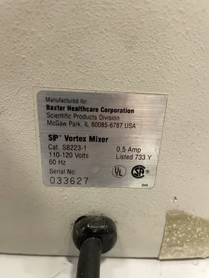 Baxter S8223-1 S/P Vortex Mixer/Shaker