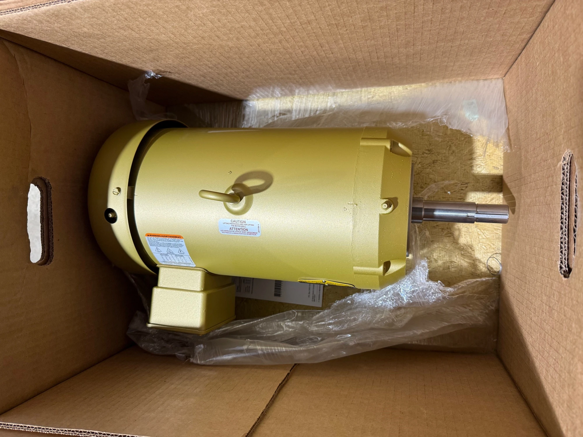 new surplus 7.5 hp Baldor Motor 3450 rpm, Frame 184JM