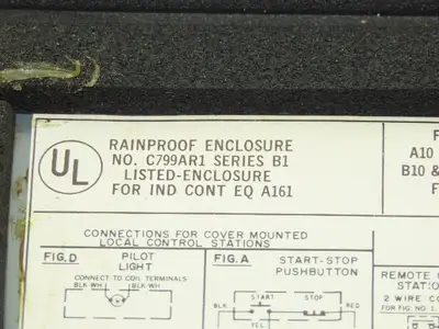 Cutler Hammer C799AR1 Motor Starter Enclosure Series D1 3R Rainproof 9x8x5"